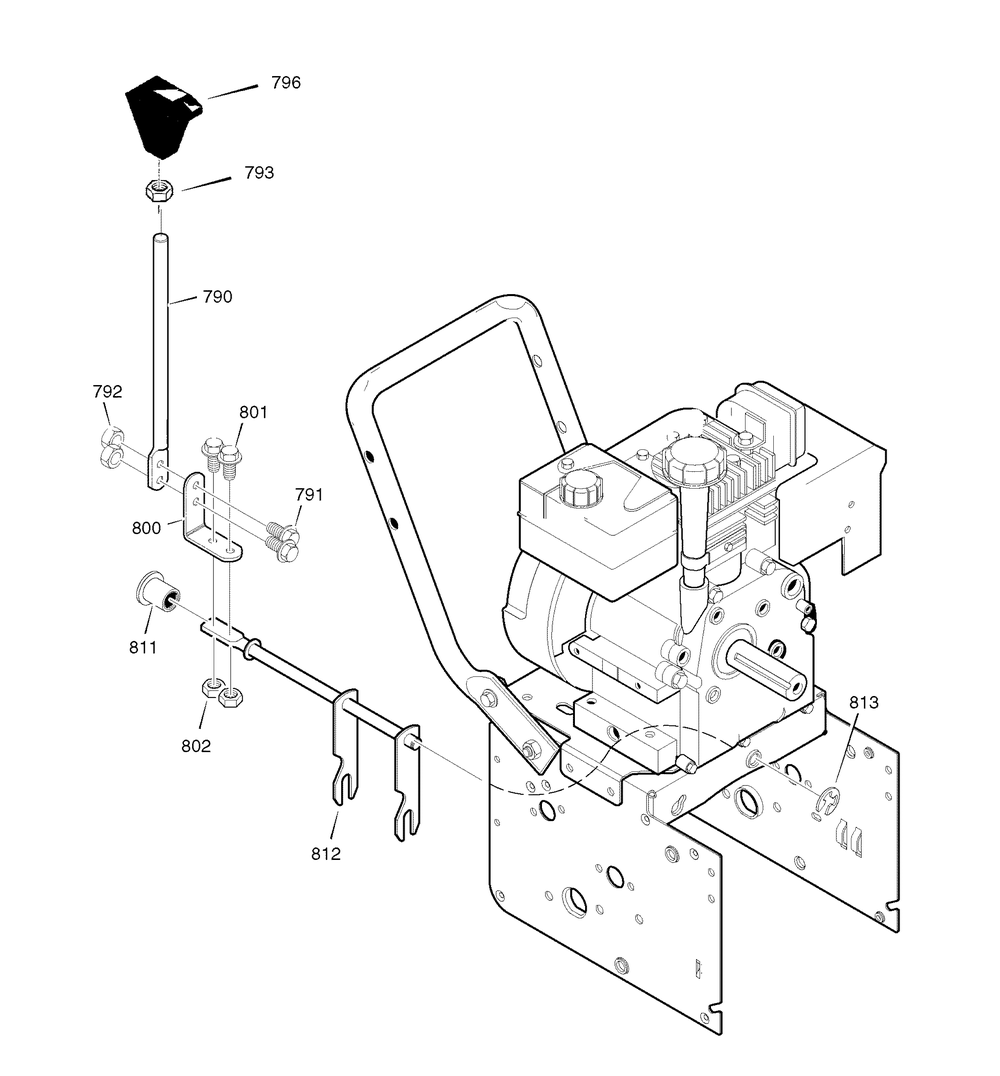 Shift Yoke Diagram and Parts List for 6240810X85-18-2857-28 2007 Briggs and Stratton Snow Blower